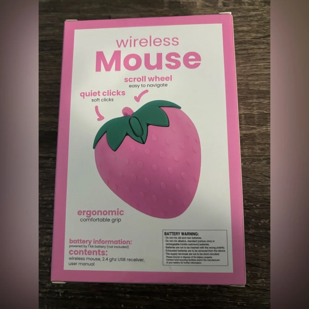Strawberry-Shaped Wireless Mouse